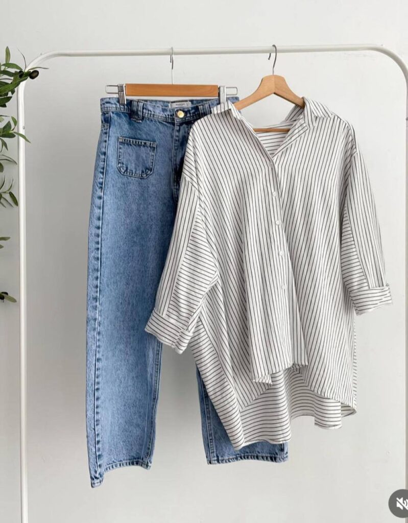 western shirt and jeans hanging